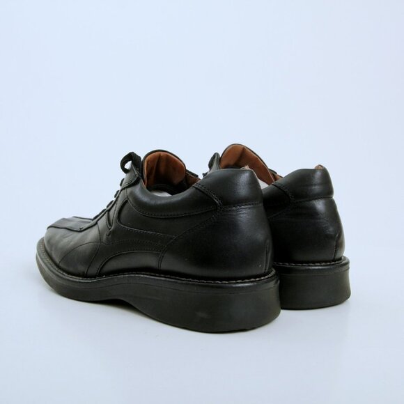 Venturini Square Toe Leather Oxford Shoes in Black Men Size 7.5 - Picture 5 of 13